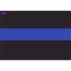 License Plate Decal Blue Line Flag 1.25" Thumbnail