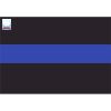 License Plate Decal Blue Line Flag 1.25" Thumbnail