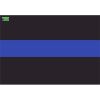 License Plate Decal Blue Line Flag 1.25" Thumbnail