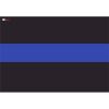 License Plate Decal Blue Line Flag 1.25" Thumbnail