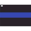 License Plate Decal Blue Line Flag 1.25" Thumbnail
