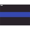 License Plate Decal Blue Line Flag 1.25" Thumbnail