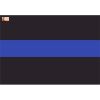 License Plate Decal Blue Line Flag 1.25" Thumbnail