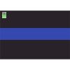 License Plate Decal Blue Line Flag 1.25" Thumbnail