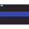 License Plate Decal Blue Line Flag 1.25" Thumbnail