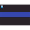 License Plate Decal Blue Line Flag 1.25" Thumbnail