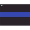 License Plate Decal Blue Line Flag 1.25" Thumbnail