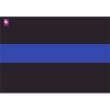 License Plate Decal Blue Line Flag 1.25" Thumbnail