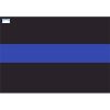 License Plate Decal Blue Line Flag 1.25" Thumbnail