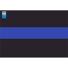 License Plate Decal Blue Line Flag 1.25" Thumbnail