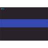 License Plate Decal Blue Line Flag 1.25" Thumbnail