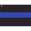 License Plate Decal Blue Line Flag 1.25" Thumbnail