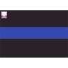 License Plate Decal Blue Line Flag 1.25" Thumbnail