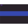 License Plate Decal Blue Line Flag 1.25" Thumbnail