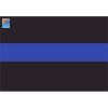 License Plate Decal Blue Line Flag 1.25" Thumbnail