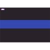License Plate Decal Blue Line Flag 1.25" Thumbnail