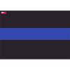 License Plate Decal Blue Line Flag 1.25" Thumbnail
