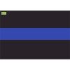 License Plate Decal Blue Line Flag 1.25" Thumbnail