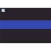 License Plate Decal Blue Line Flag 1.25" Thumbnail