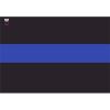 License Plate Decal Blue Line Flag 1.25" Thumbnail