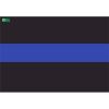License Plate Decal Blue Line Flag 1.25" Thumbnail
