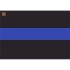 License Plate Decal Blue Line Flag 1.25" Thumbnail