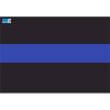 License Plate Decal Blue Line Flag 1.25" Thumbnail