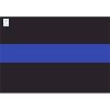 License Plate Decal Blue Line Flag 1.25" Thumbnail