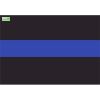 License Plate Decal Blue Line Flag 1.25" Thumbnail