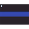License Plate Decal Blue Line Flag 1.25" Thumbnail