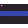 License Plate Decal Blue Line Flag 1.25" Thumbnail