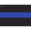 License Plate Decal Blue Line Flag 1.25" Thumbnail