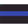License Plate Decal Blue Line Flag 1.25" Thumbnail