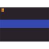 License Plate Decal Blue Line Flag 1.25" Thumbnail