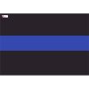 License Plate Decal Blue Line Flag 1.25" Thumbnail