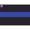 License Plate Decal Blue Line Flag 1.25" Thumbnail