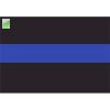 License Plate Decal Blue Line Flag 1.25" Thumbnail