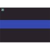 License Plate Decal Blue Line Flag 1.25" Thumbnail