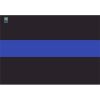 License Plate Decal Blue Line Flag 1.25" Thumbnail
