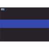 License Plate Decal Blue Line Flag 1.25" Thumbnail