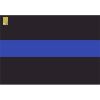License Plate Decal Blue Line Flag 1.25" Thumbnail