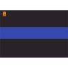 License Plate Decal Blue Line Flag 1.25" Thumbnail