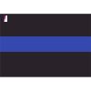 License Plate Decal Blue Line Flag 1.25" Thumbnail