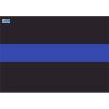 License Plate Decal Blue Line Flag 1.25" Thumbnail