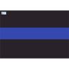License Plate Decal Blue Line Flag 1.25" Thumbnail