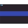 License Plate Decal Blue Line Flag 1.25" Thumbnail