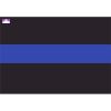 License Plate Decal Blue Line Flag 1.25" Thumbnail