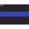 License Plate Decal Blue Line Flag 1.25" Thumbnail