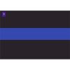 License Plate Decal Blue Line Flag 1.25" Thumbnail