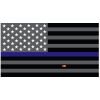 Grey Thin Blue Line Flag Decal 4" or 6" Thumbnail